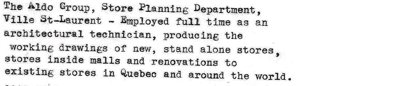 work experience May to December 2011